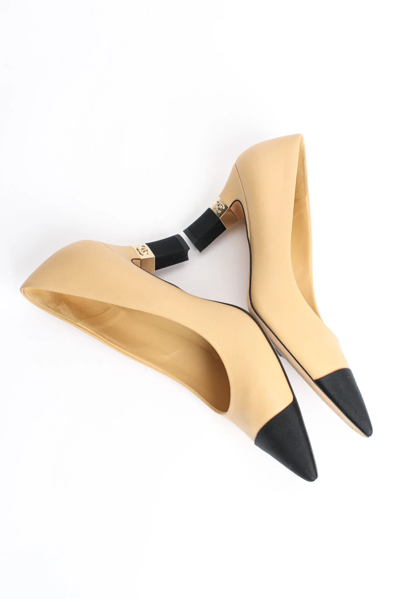 Cap Toe Lambskin Leather CC Heels