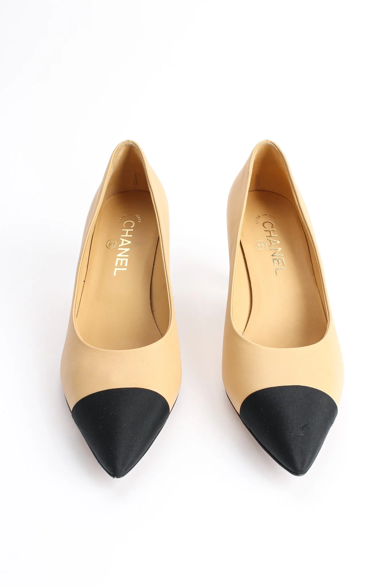 Cap Toe Lambskin Leather CC Heels