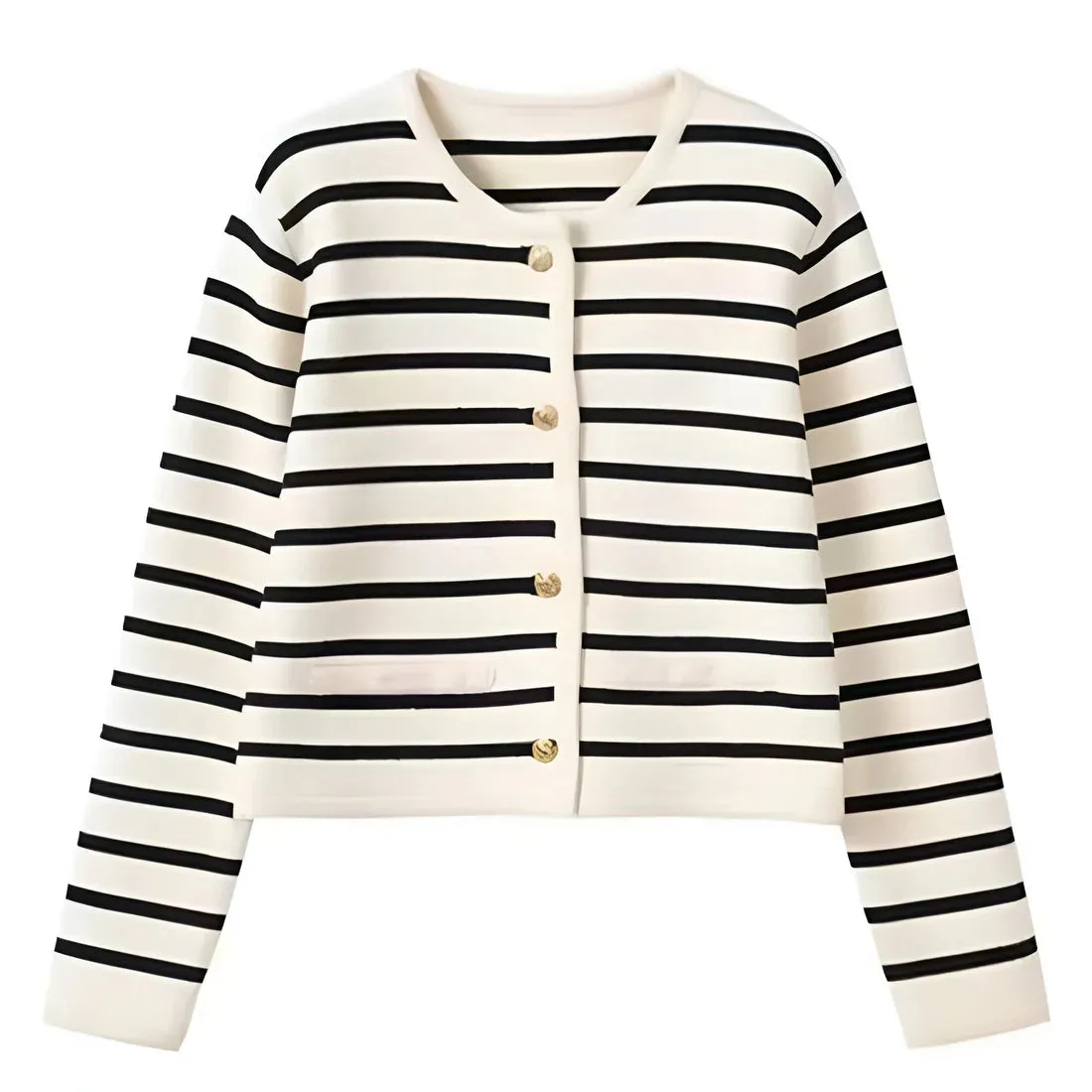 Cardigan Liora™ | Women's Striped Cardigan | Soft Knit, Open Front Design & Cozy Fit