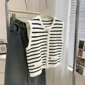 Cardigan Liora™ | Women's Striped Cardigan | Soft Knit, Open Front Design & Cozy Fit