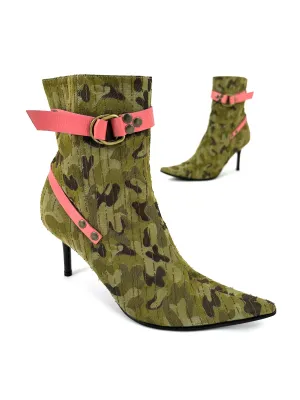 Casadei Camouflage Ankle Boots