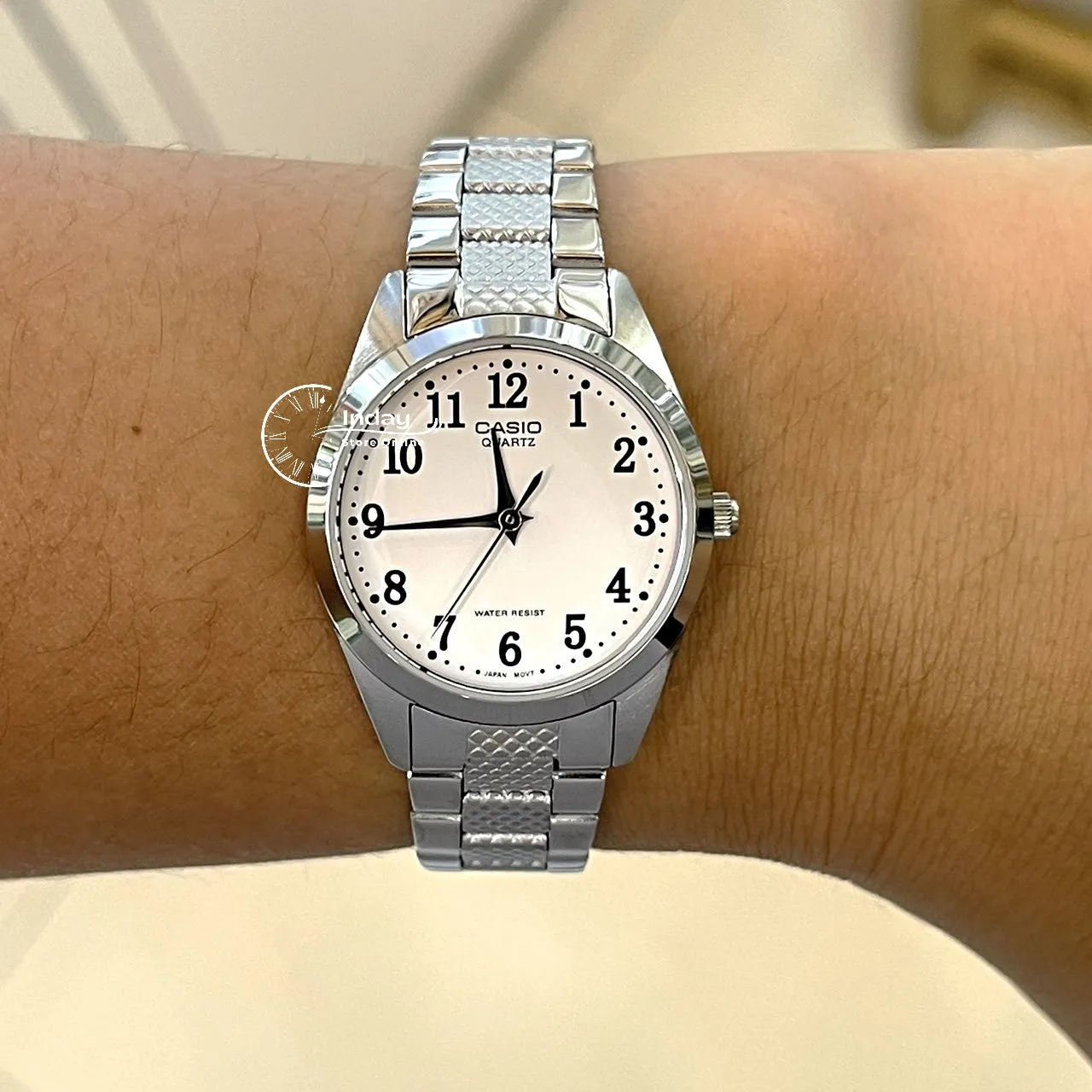 Casio Fashion Women's Watch LTP-1274D-7B Silver Stainless Steel Strap