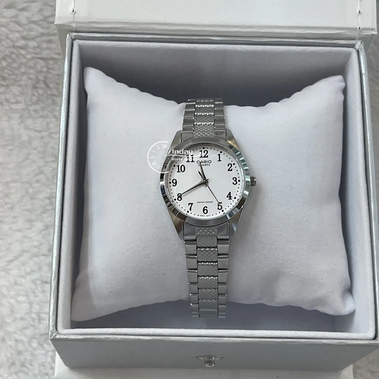 Casio Fashion Women's Watch LTP-1274D-7B Silver Stainless Steel Strap