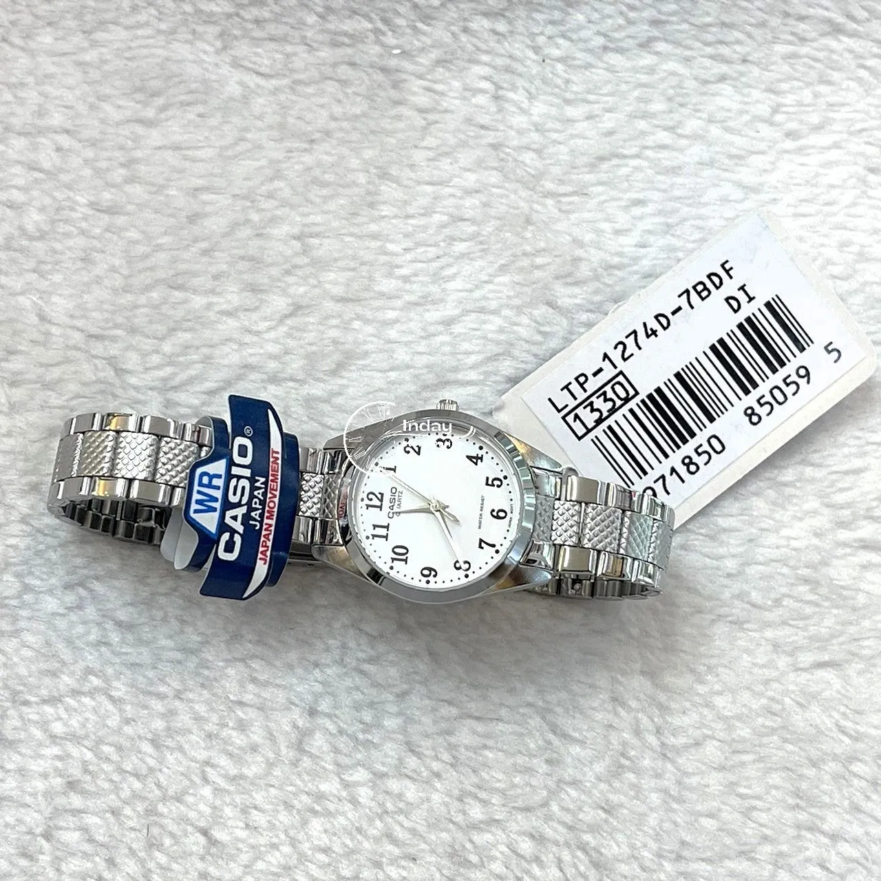 Casio Fashion Women's Watch LTP-1274D-7B Silver Stainless Steel Strap