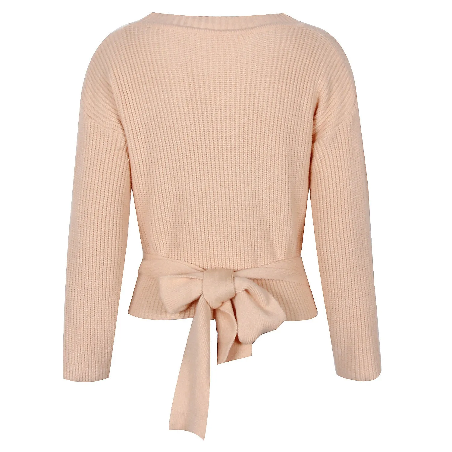 Casual Office Style Bowknot Knitting Sweater