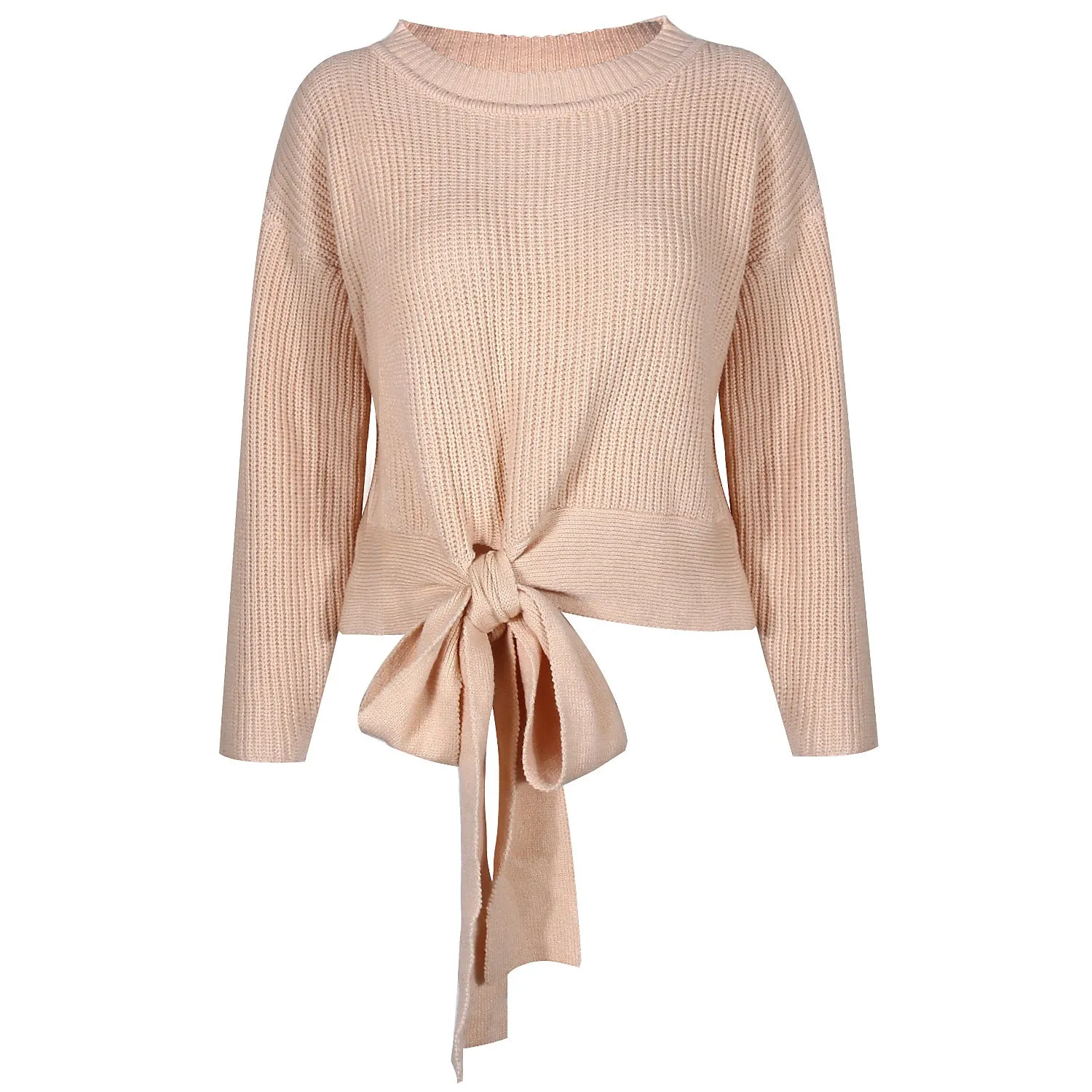 Casual Office Style Bowknot Knitting Sweater