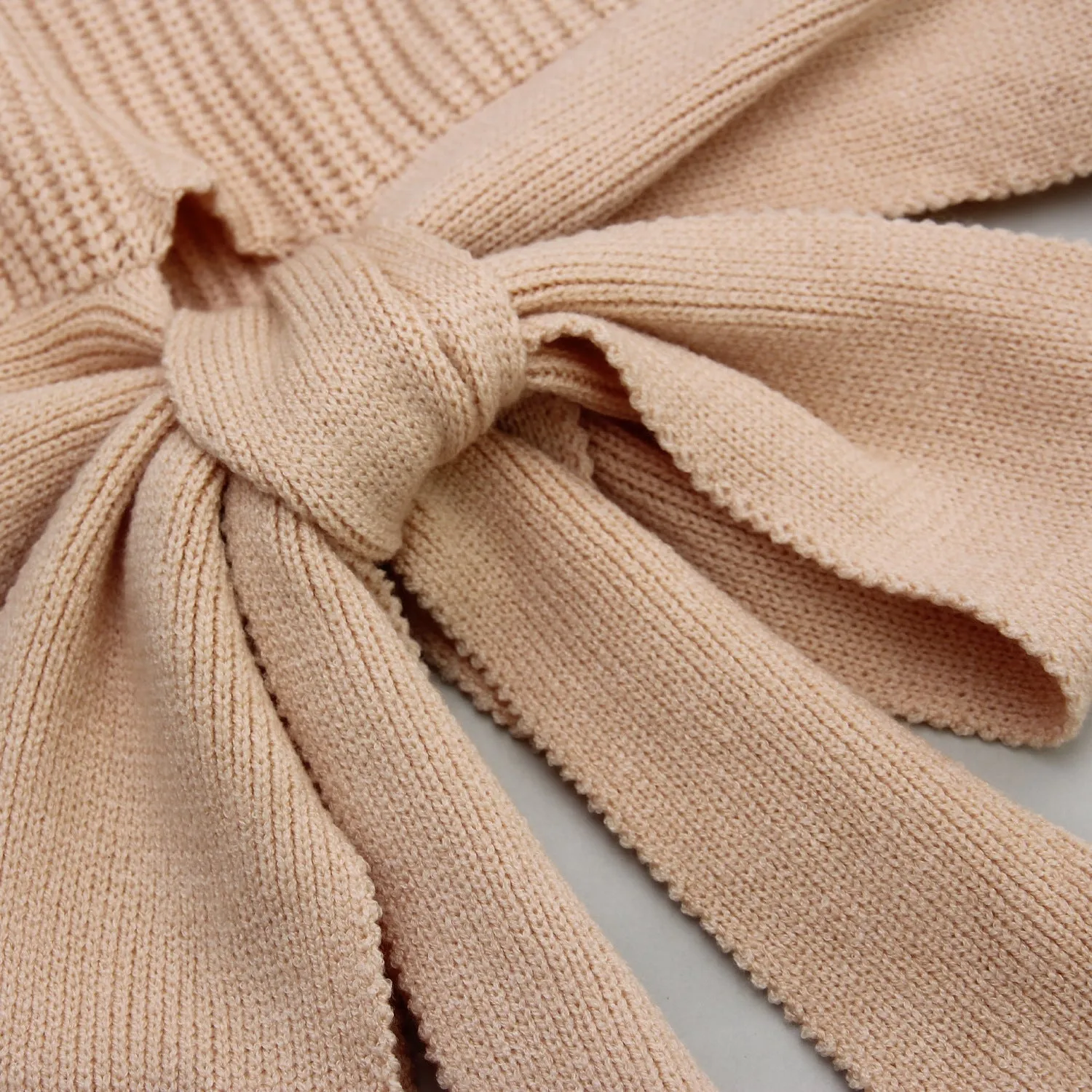 Casual Office Style Bowknot Knitting Sweater