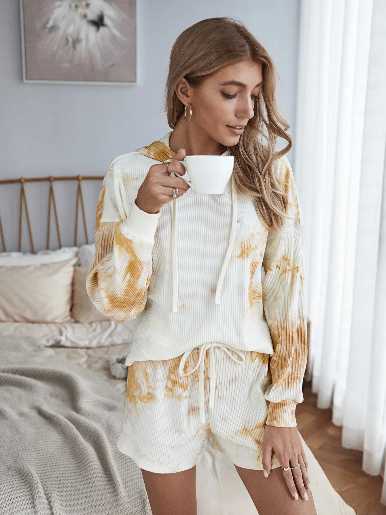Casual Tie Dye Casual Loungewear Long Sleeve Two-piece