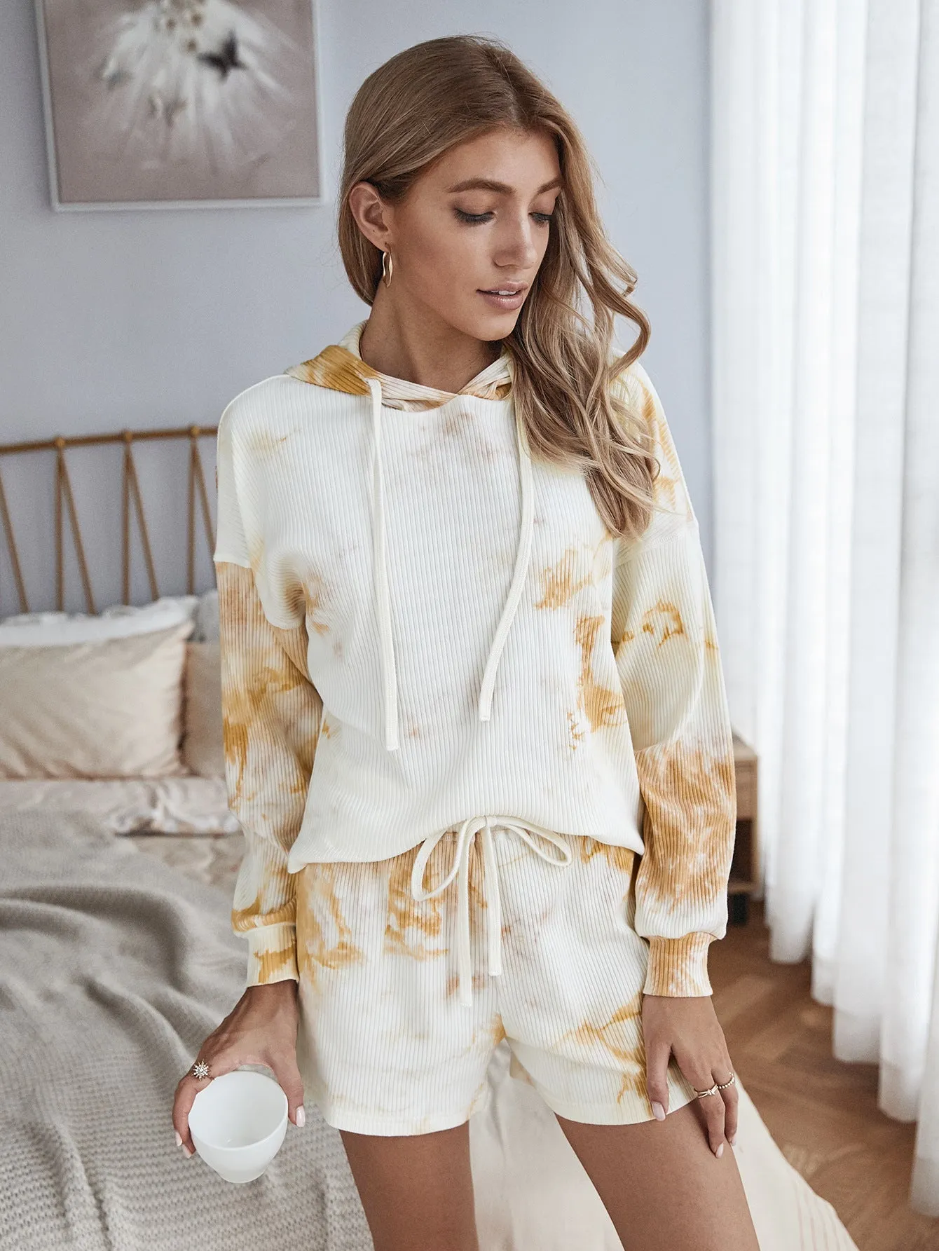 Casual Tie Dye Casual Loungewear Long Sleeve Two-piece