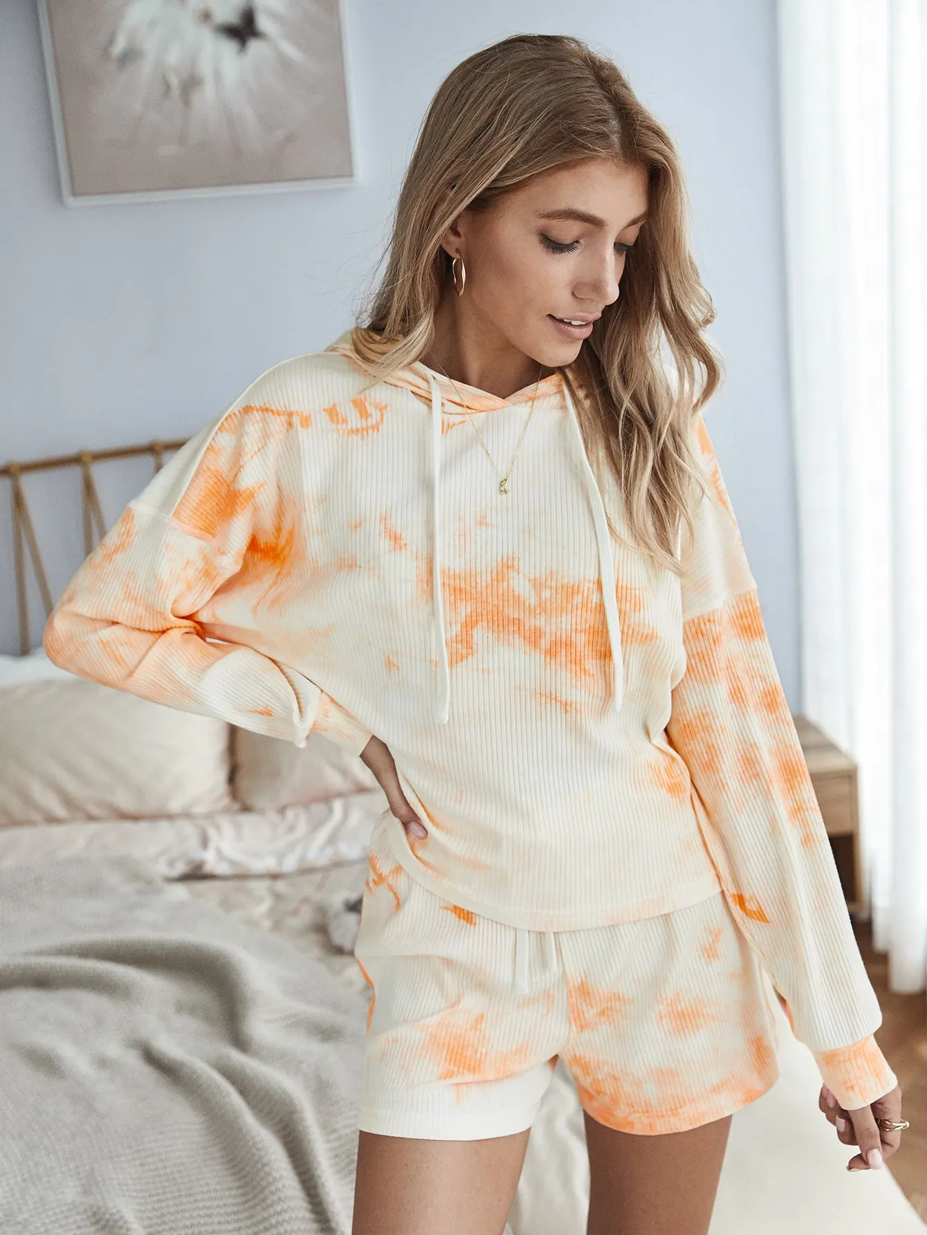 Casual Tie Dye Casual Loungewear Long Sleeve Two-piece