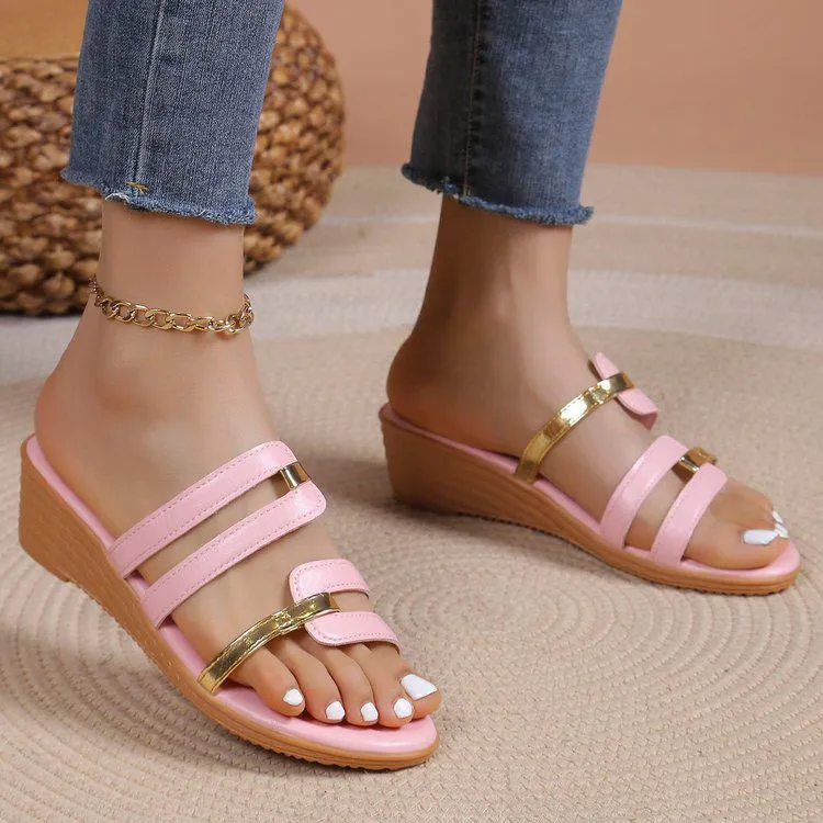 Casual Wedge Platform Slippers