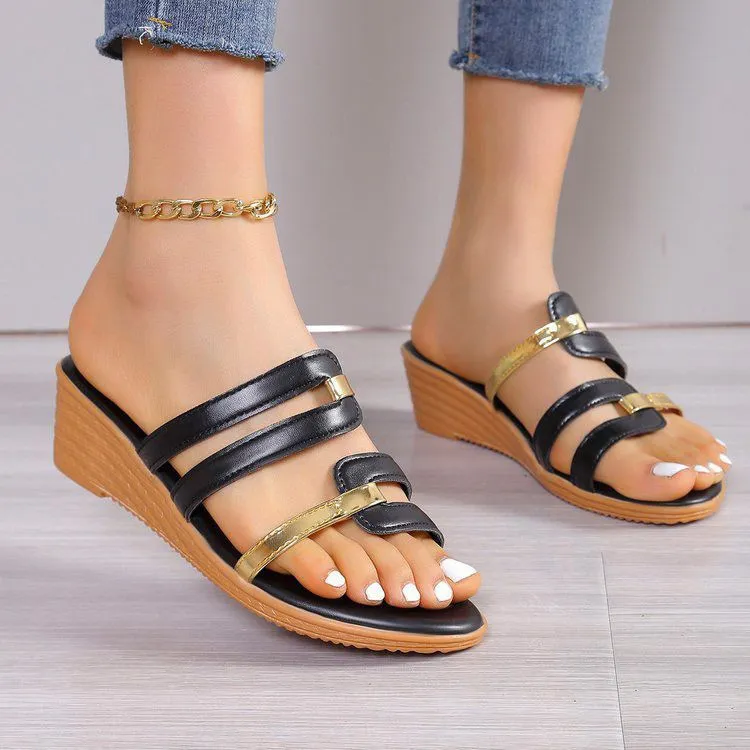 Casual Wedge Platform Slippers