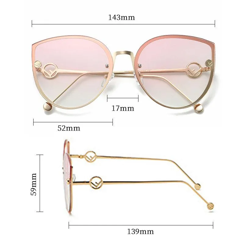Cat Eye Sunglasses Driver Goggles Fashion Women's Ocean Glasses