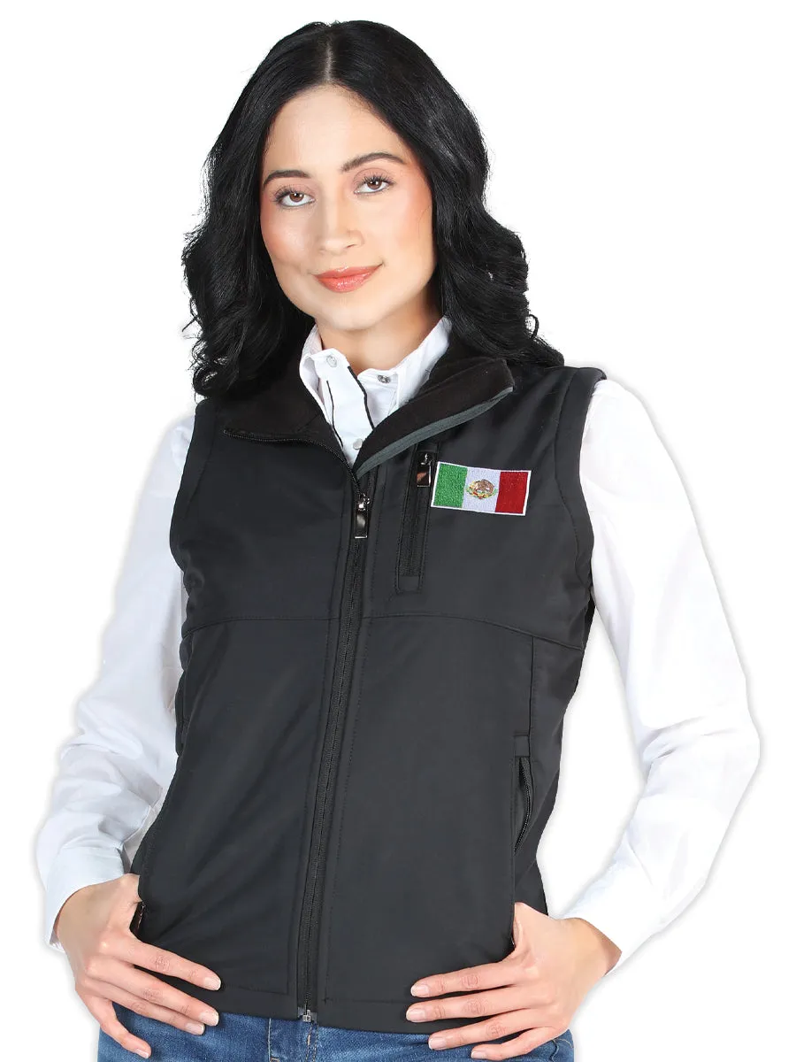 Chaleco Casual Bandera de Mexico Negro para Mujer 'El Señor de los Cielos' - ID: 44133