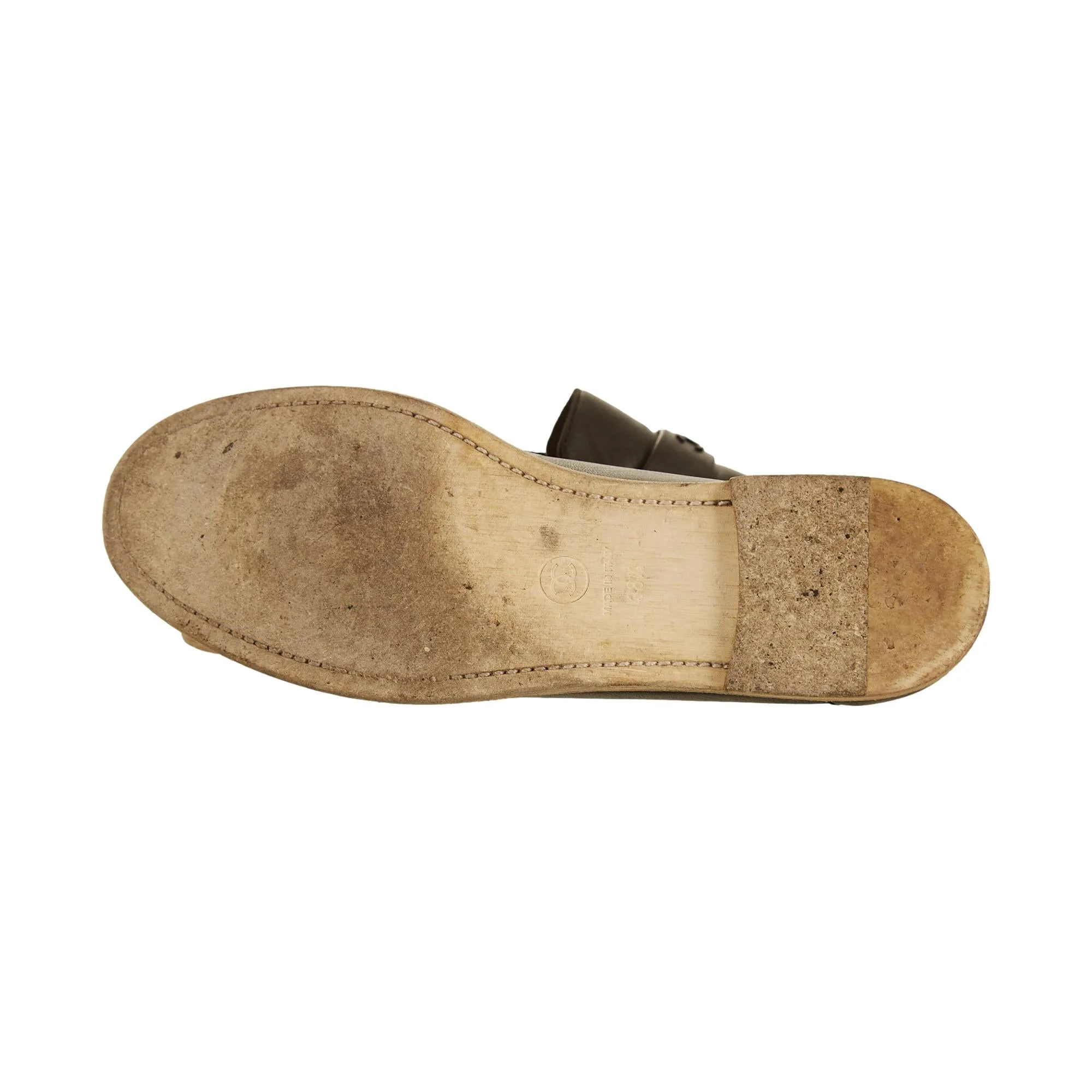 Chanel Black Logo Loafers