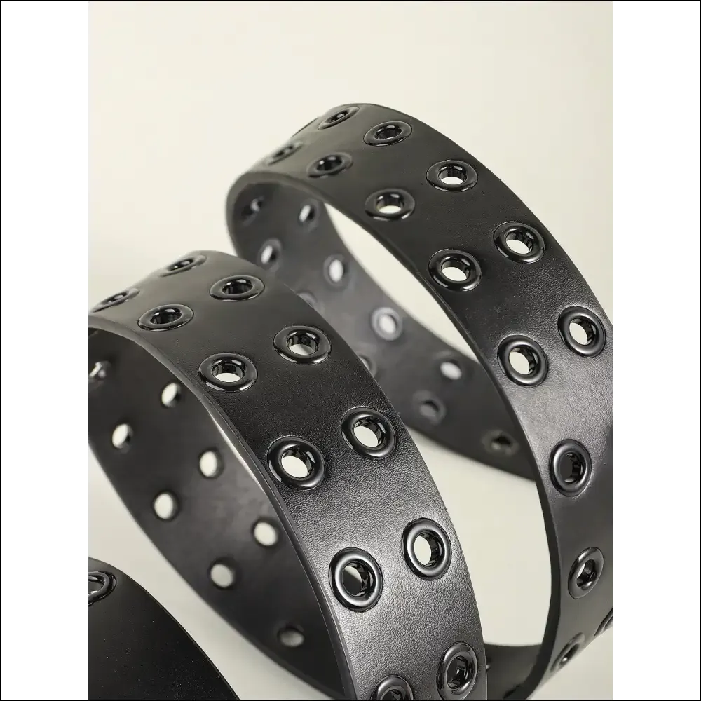 Chic Grommet PU Leather Belt for Trendsetting Women
