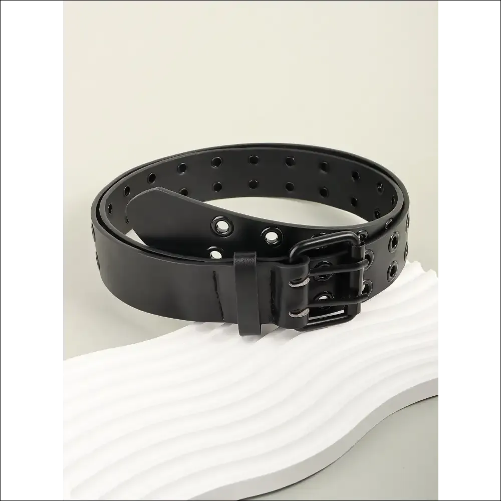 Chic Grommet PU Leather Belt for Trendsetting Women