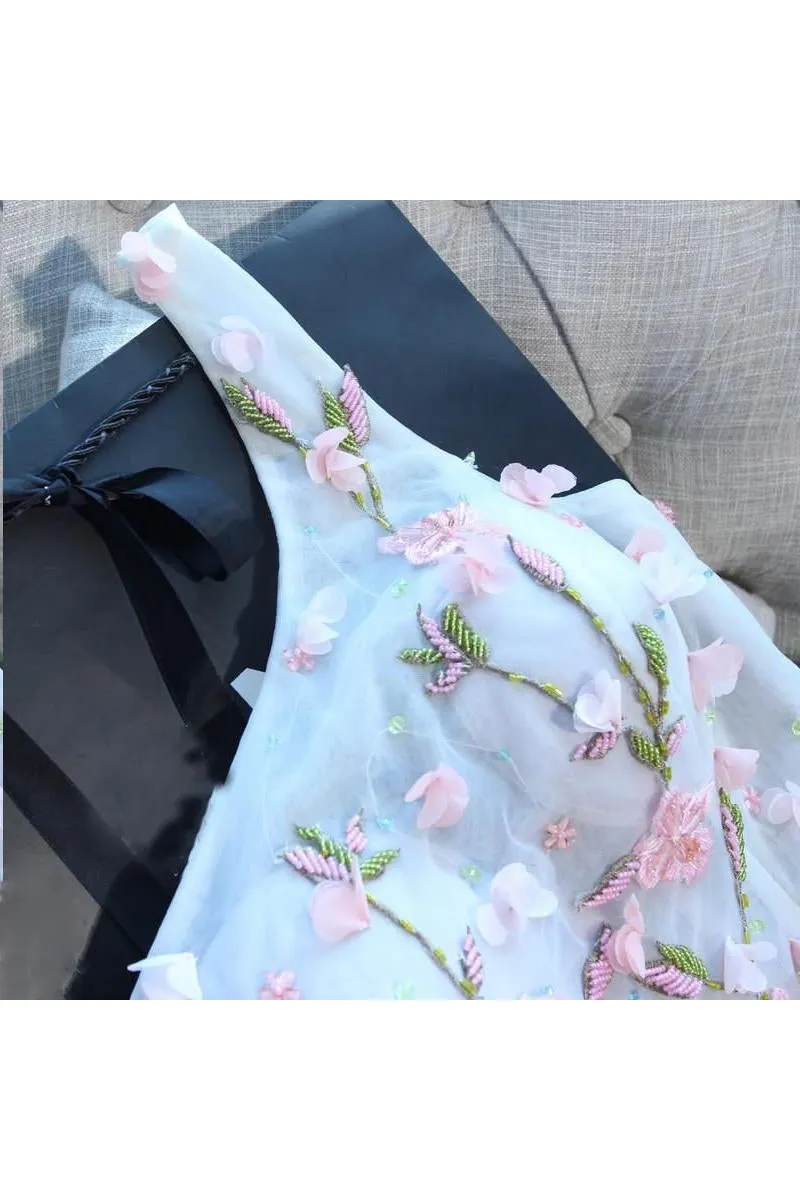 Chic Homecoming Dresses One Shoulder Sleeveless Tulle Short Prom Dress Beautiful Party Dress  OHM115