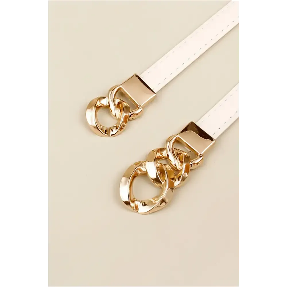Chic PU Skinny Belt for Trendy Women