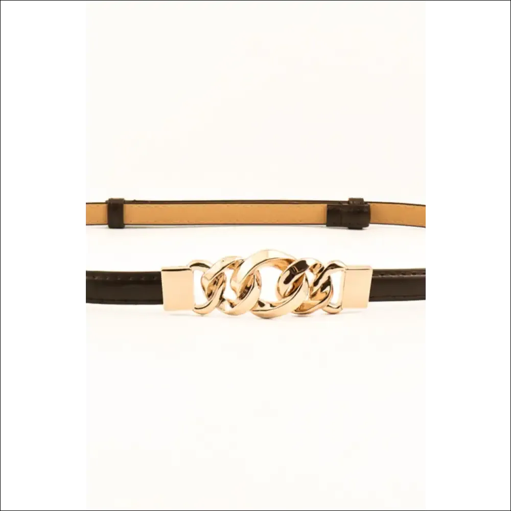 Chic PU Skinny Belt for Trendy Women