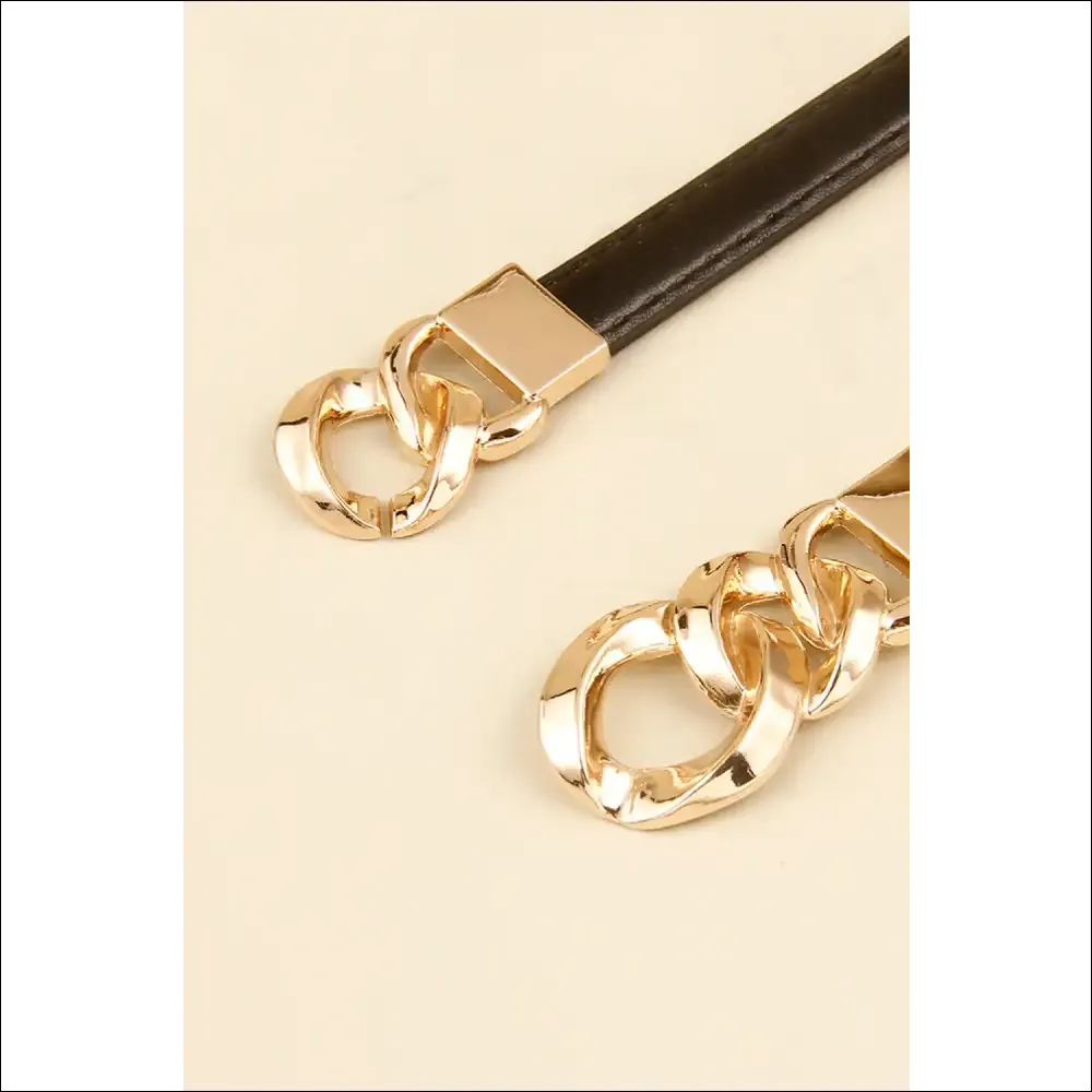 Chic PU Skinny Belt for Trendy Women