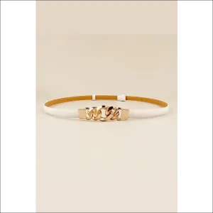 Chic PU Skinny Belt for Trendy Women