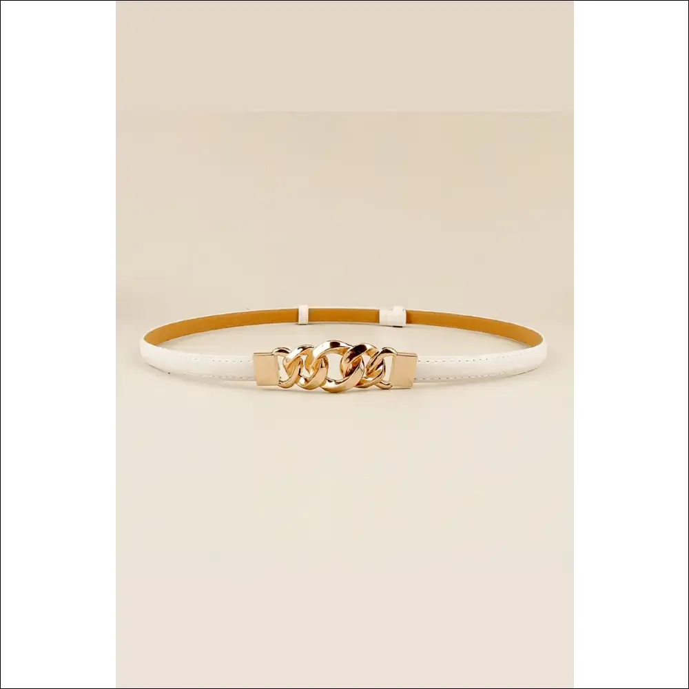 Chic PU Skinny Belt for Trendy Women