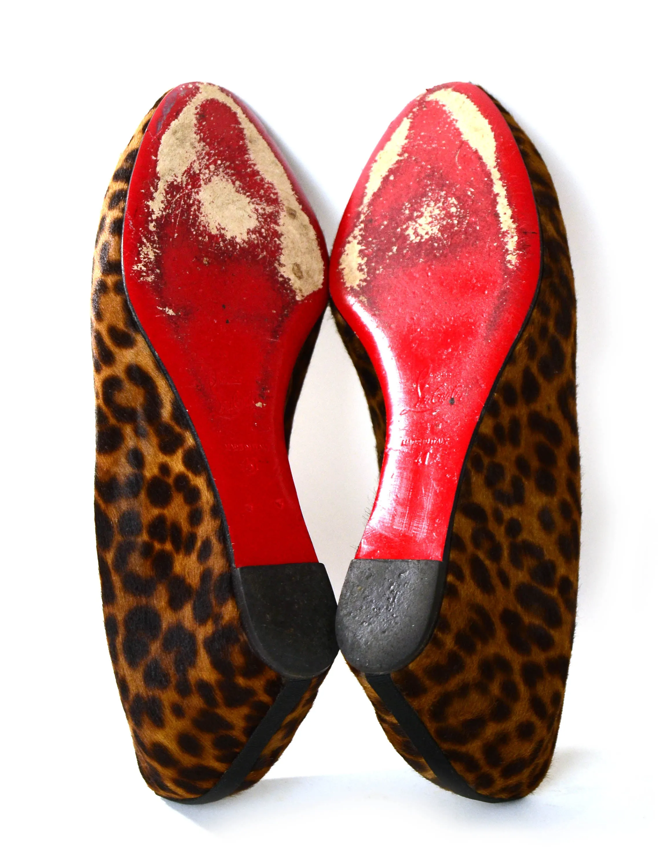 Christian Louboutin Leopard Print Calfhair Melissa Wedge sz 41