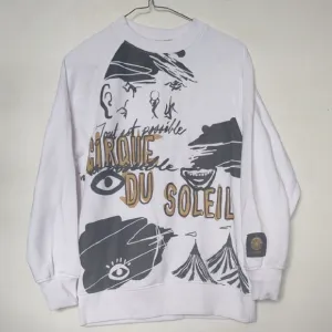 Cirque du Soleil Black And White Graphic Sweater XS Oversized