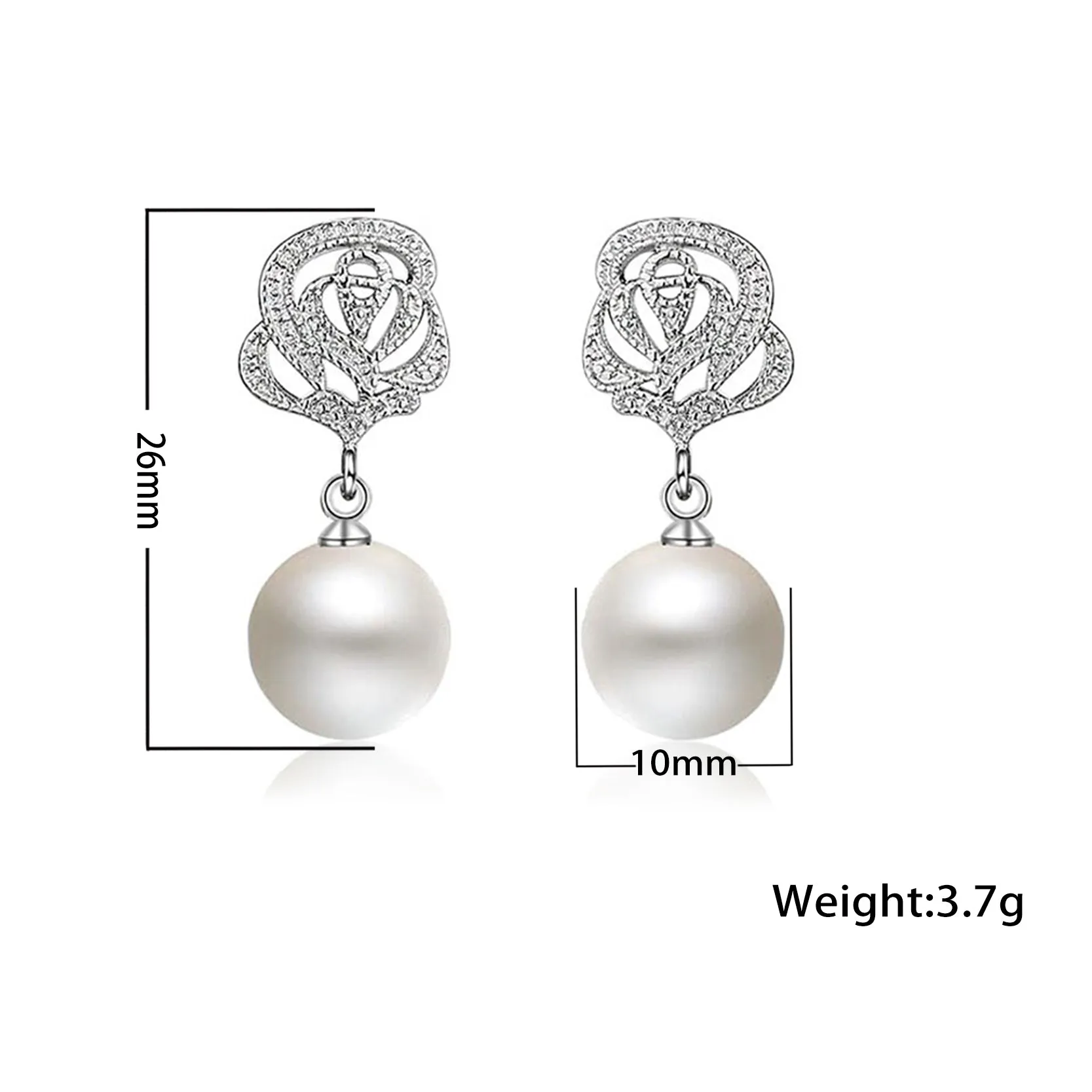 Classic Pearl Cubic Zirconia Earrings