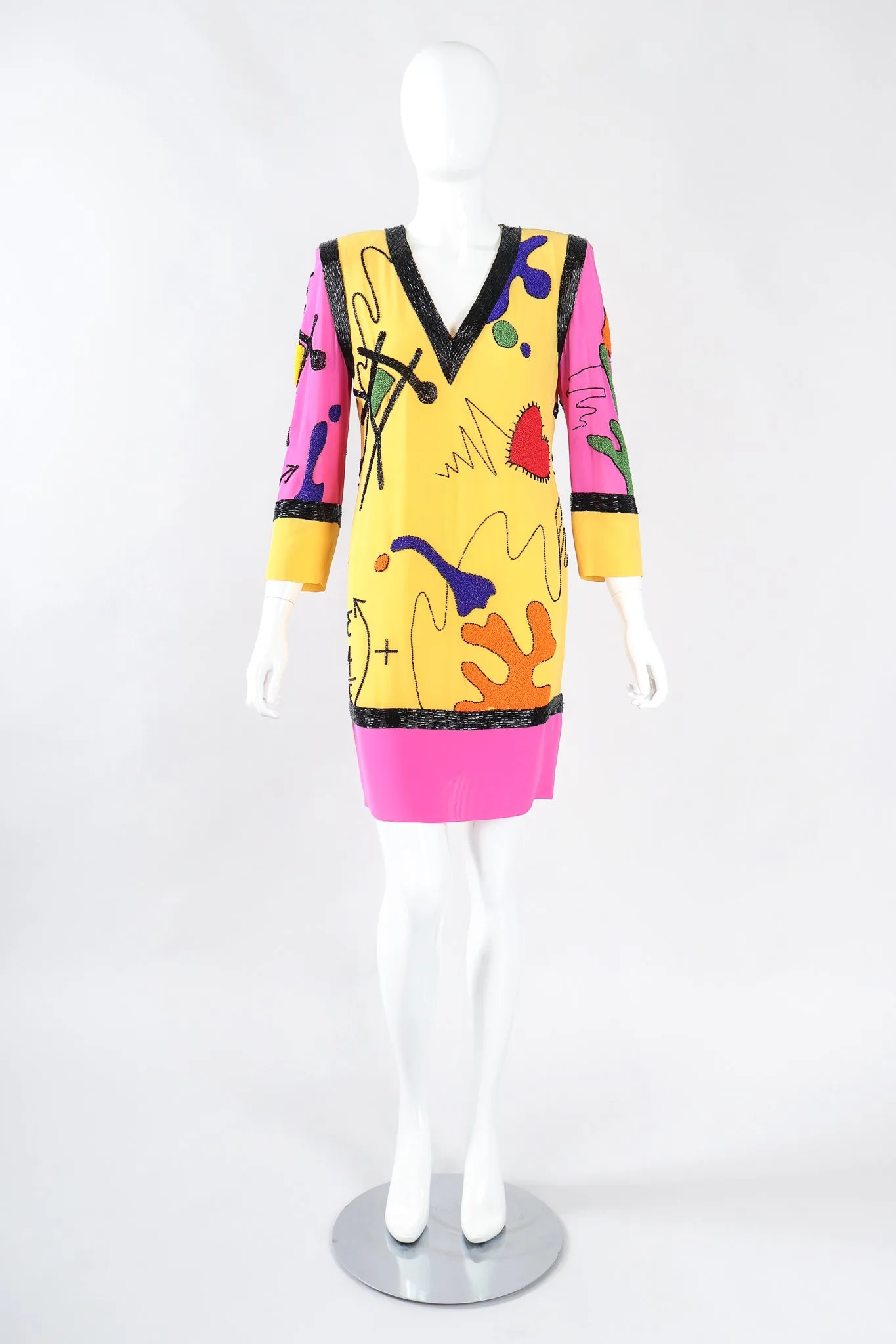 Classroom Doodle Colorblock Dress