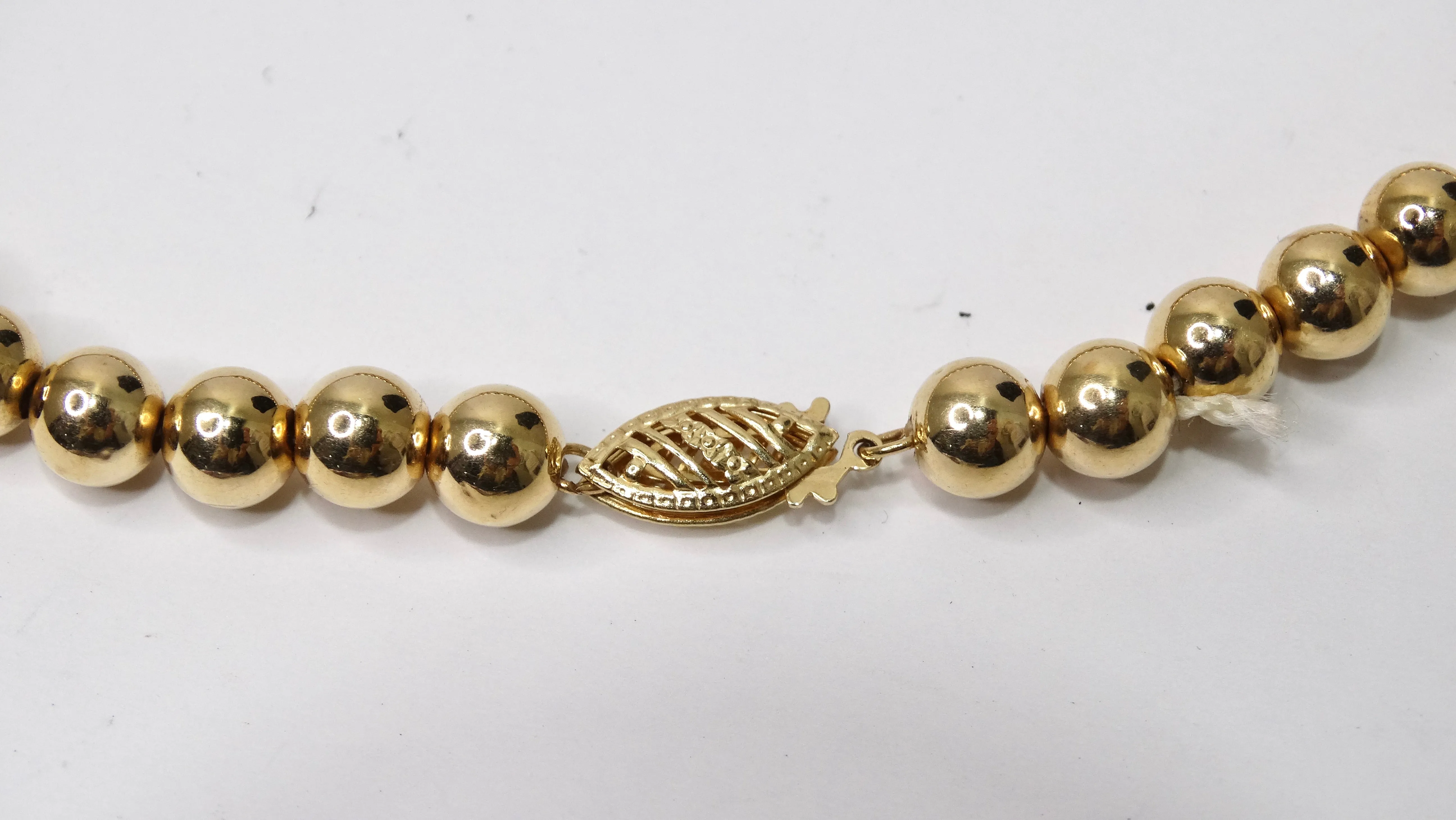 Cloisonne and 14k Gold Beaded Necklace