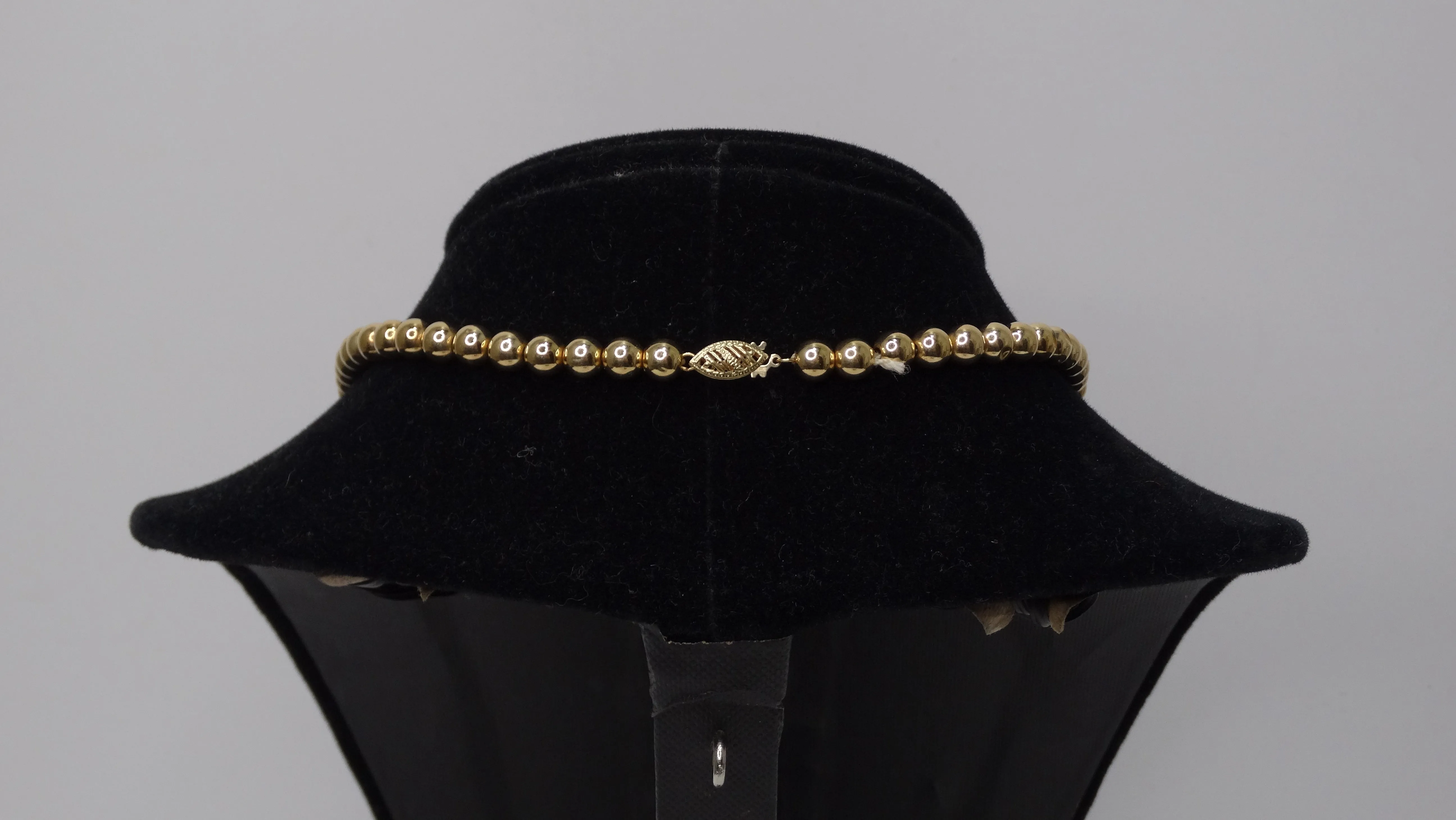 Cloisonne and 14k Gold Beaded Necklace