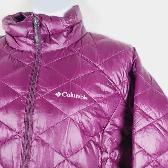 Columbia Women's Purple Trask Mountain 650 Turbodown Winter Puffer Jacket  Sz L