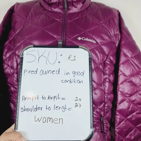 Columbia Women's Purple Trask Mountain 650 Turbodown Winter Puffer Jacket  Sz L