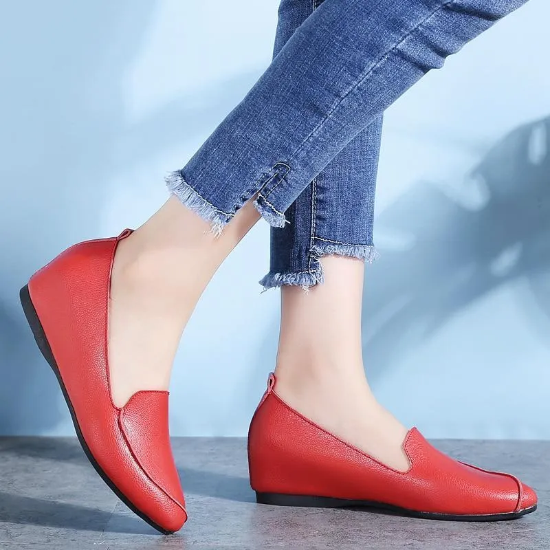 Cow Muscle Ballet Light shoes Sewing Women Genuine Leather Shoes