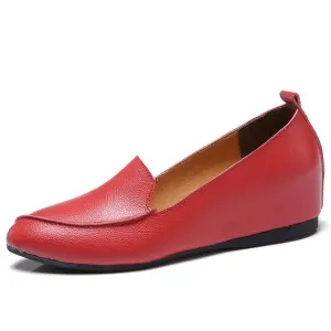 Cow Muscle Ballet Light shoes Sewing Women Genuine Leather Shoes