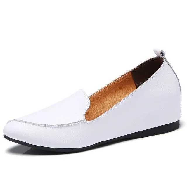 Cow Muscle Ballet Light shoes Sewing Women Genuine Leather Shoes
