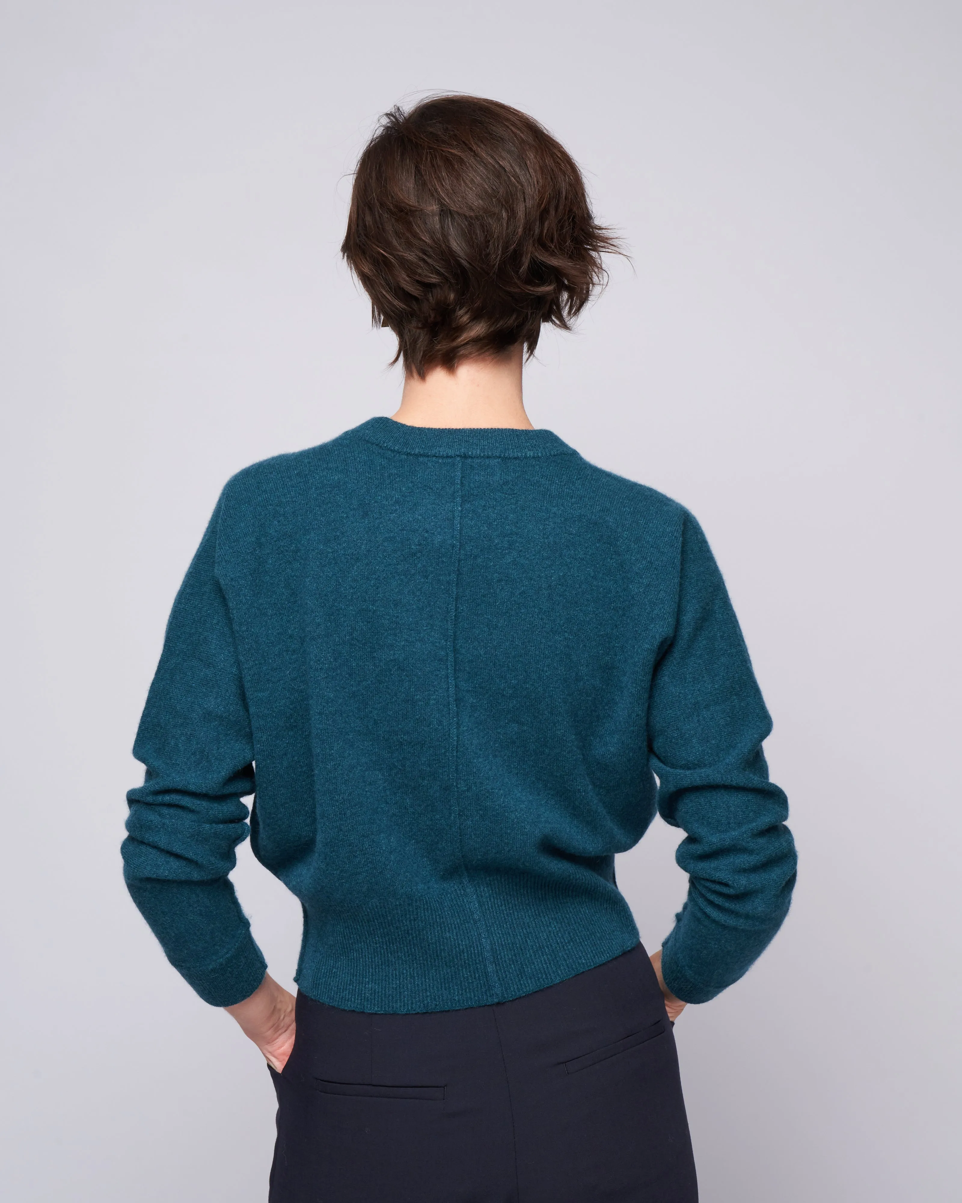 cropped cardigan - pine
