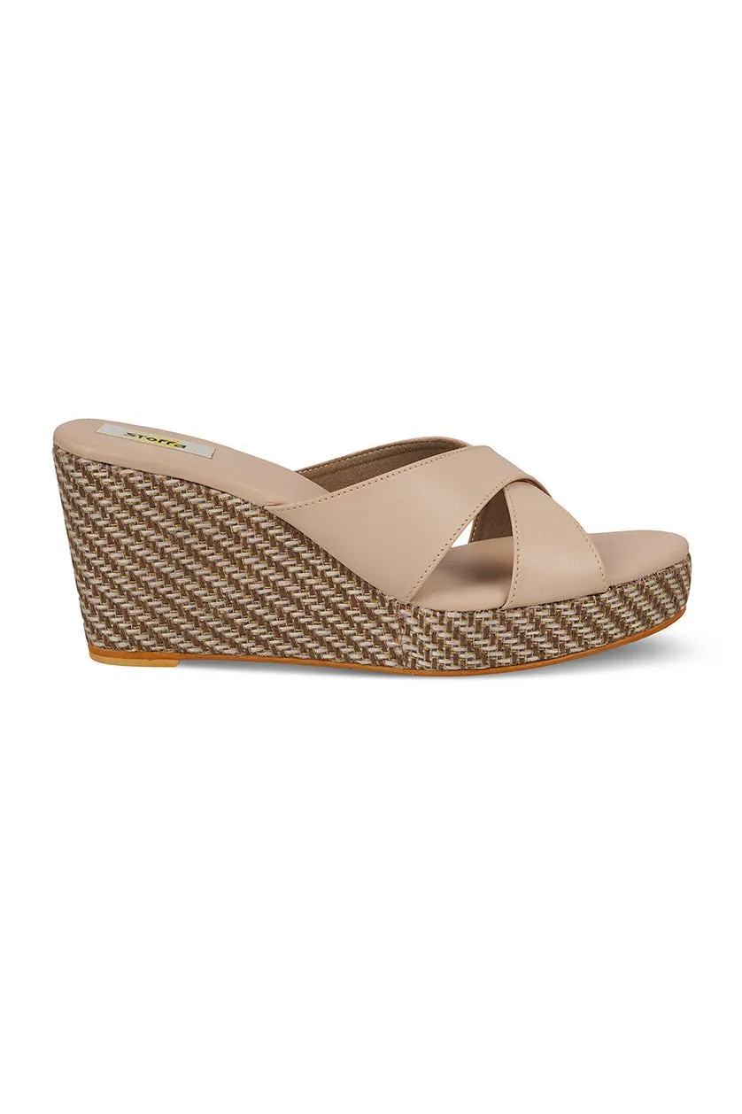 Cross Classic Beige Jute High Wedge Beige