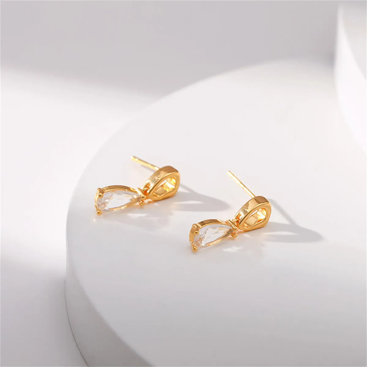 Crystal & 18K Gold-Plated Dangle Drop Earrings