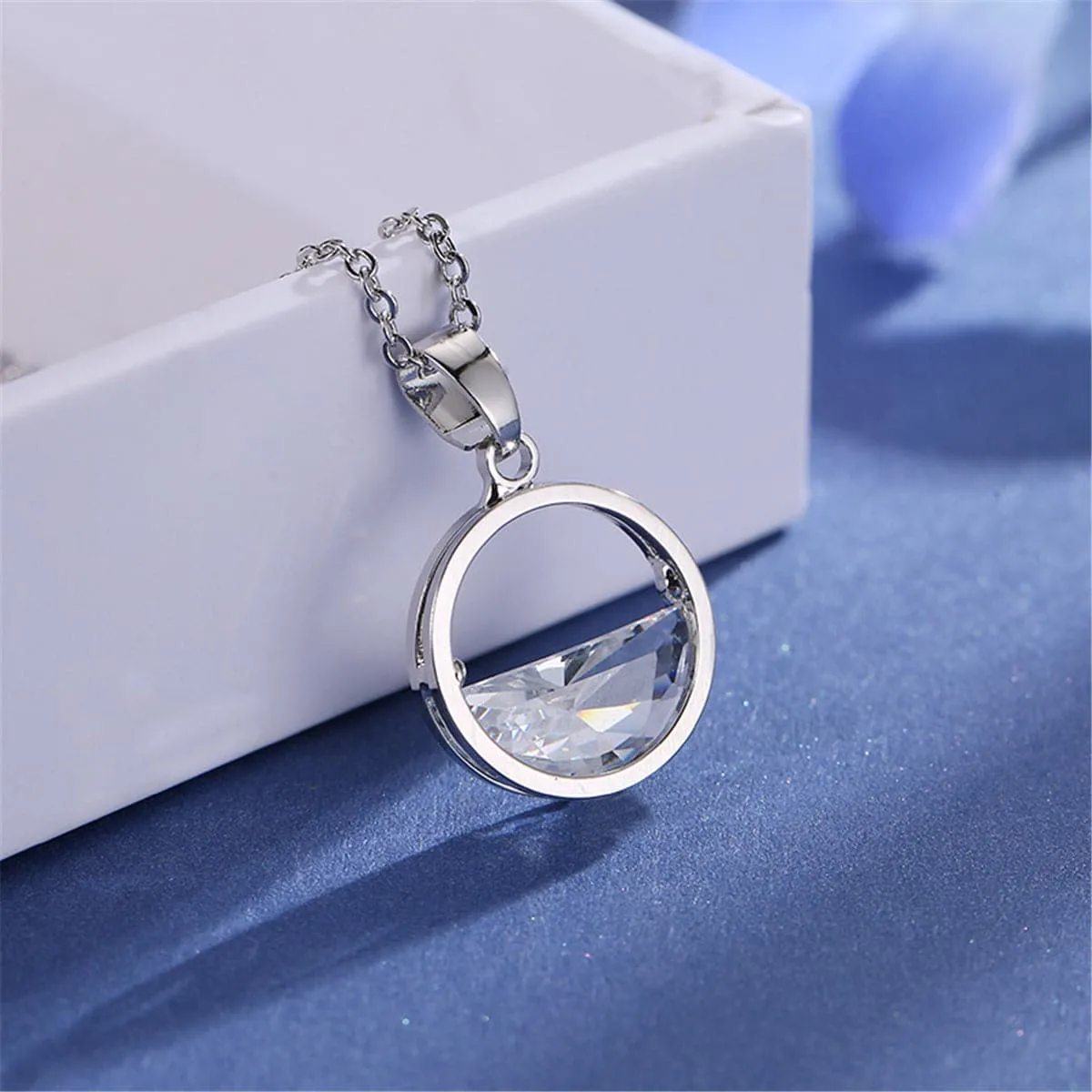Crystal & Silver-Plated Half-Full Kettle Pendant Necklace