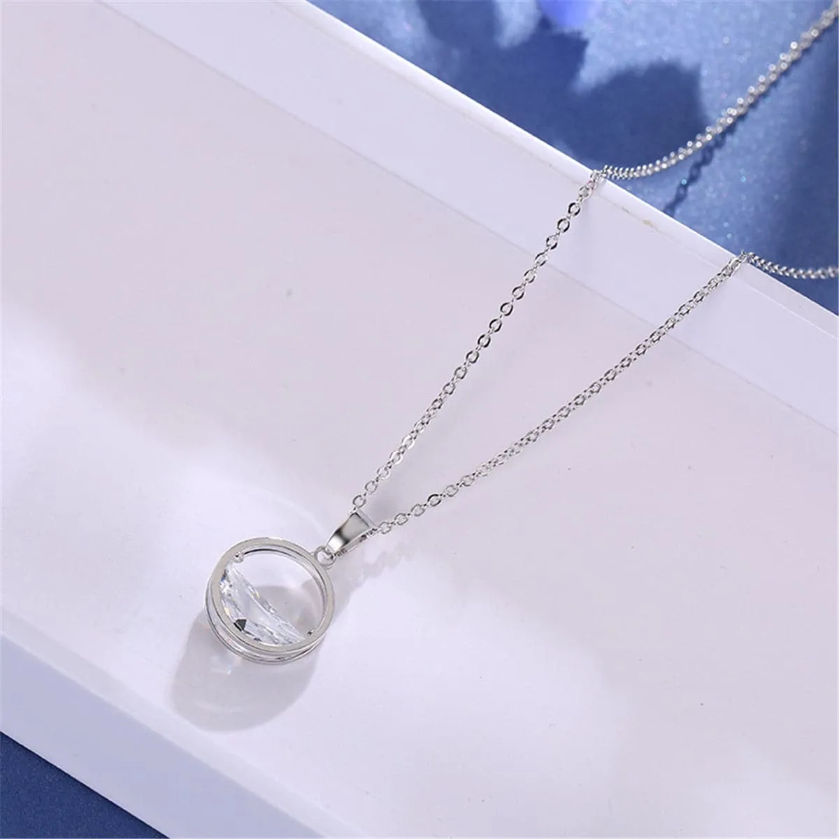 Crystal & Silver-Plated Half-Full Kettle Pendant Necklace