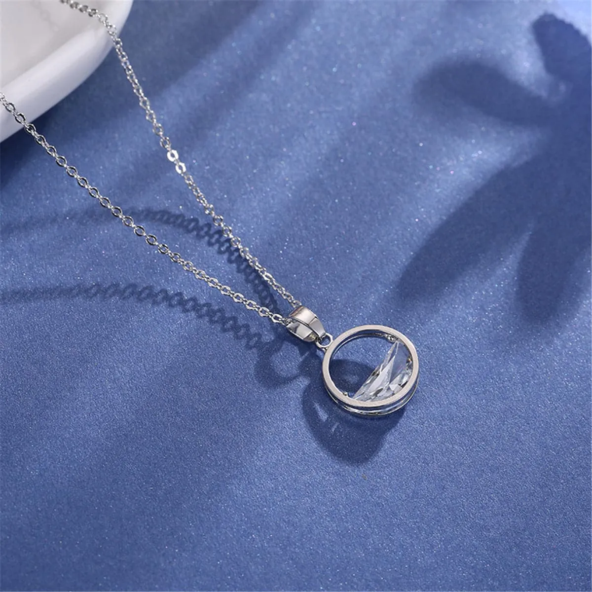 Crystal & Silver-Plated Half-Full Kettle Pendant Necklace
