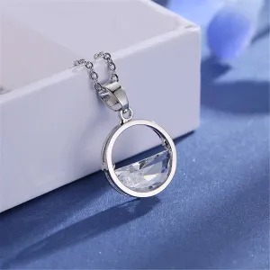 Crystal & Silver-Plated Half-Full Kettle Pendant Necklace