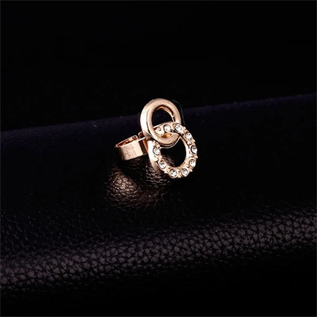 Cubic Zirconia & 18K Gold-Plated Interlocked Circle Statement Necklace Set