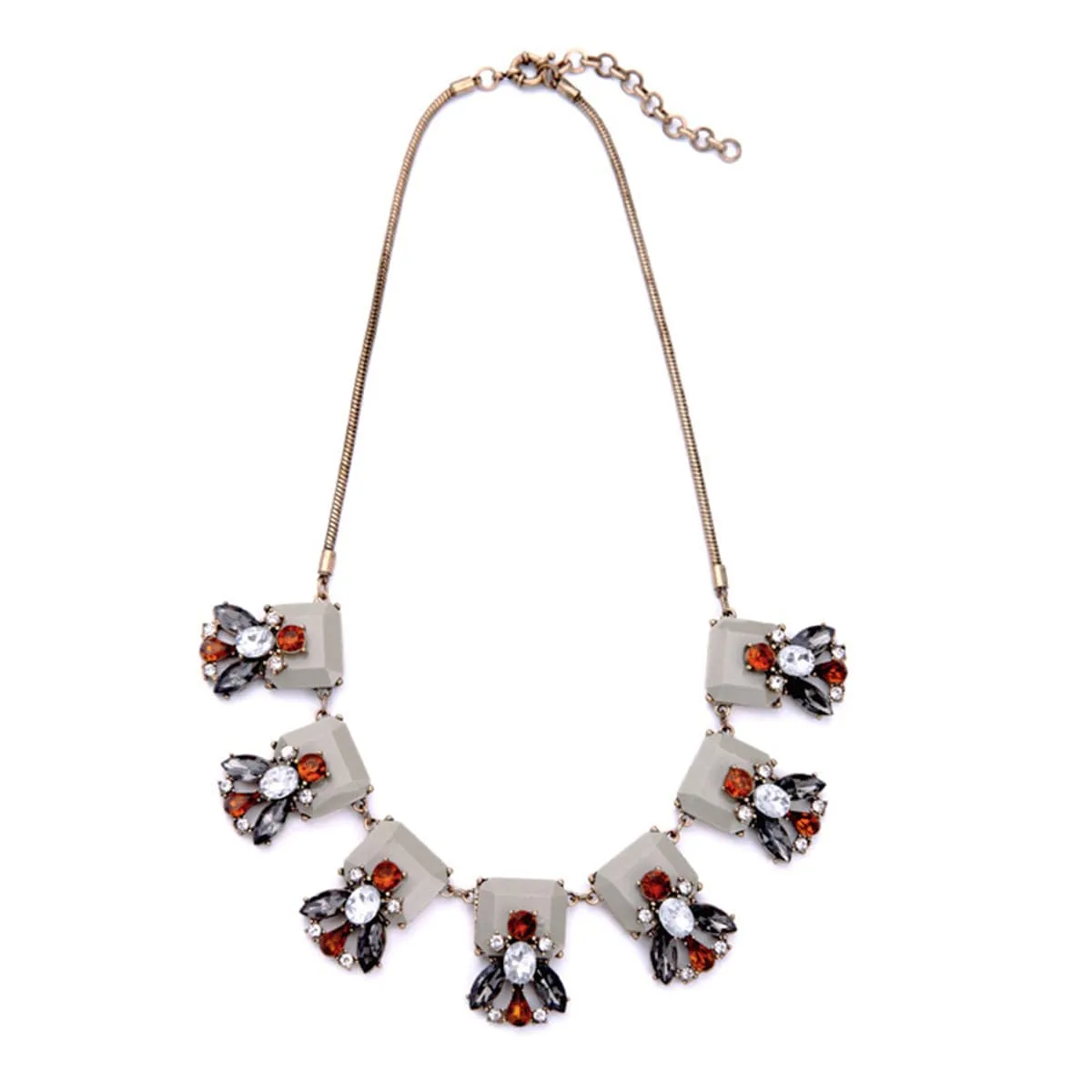 Cubic Zirconia & 18K Gold-Plated Statement Necklace