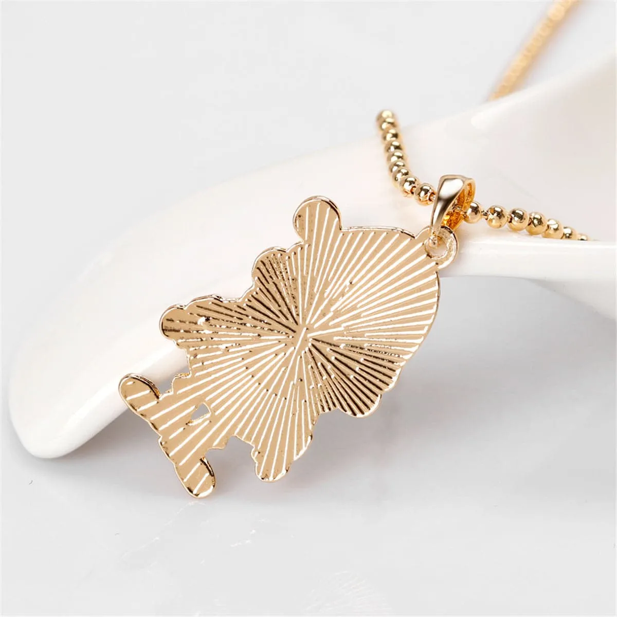 Cubic Zirconia & Enamel 18K Gold-Plated Santa Claus Pendant Necklace