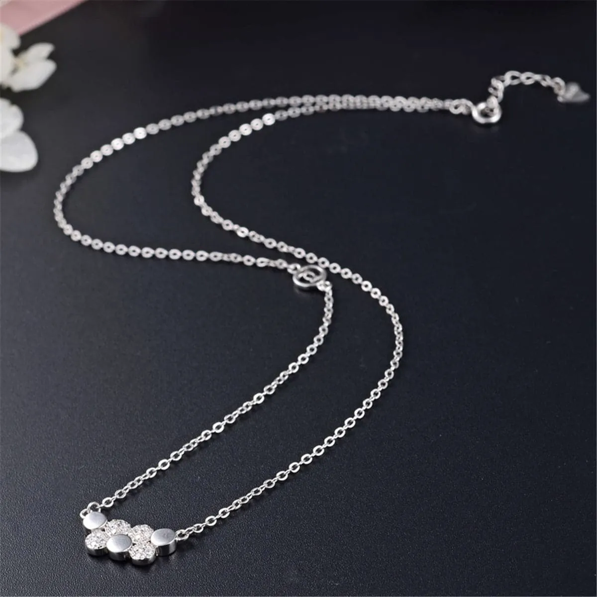 Cubic Zirconia & Sterling Silver Geometric Beehive Pendant Necklace