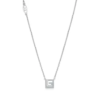 Cubic Zirconia & Sterling Silver Maze Pendant Necklace